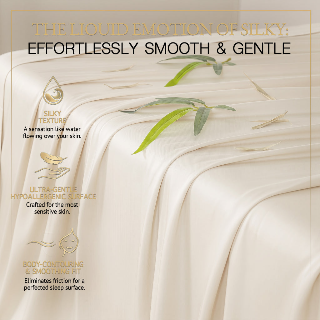 Bambopia 400TC 100% Viscose Derived from Bamboo Flat Sheet Only - Organic Breathable & Cooling Bed Sheet for Hot Sleepers, Luxury Silky King Top Flat Sheet Only, Beige