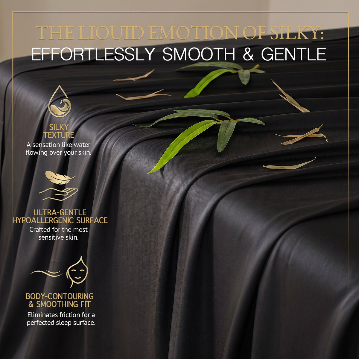 Bambopia 400TC 100% Viscose Derived from Bamboo Flat Sheet Only - Organic Breathable & Cooling Bed Sheet for Hot Sleepers, Luxury Silky King Top Flat Sheet Only, Black
